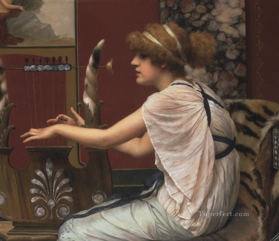 Erato at her lyre Neoclassicist lady John William Godward Oil Paintings
